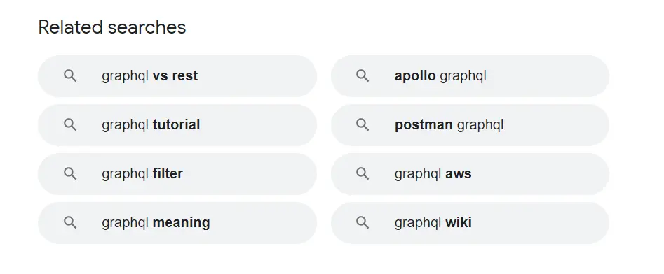 related serach in google