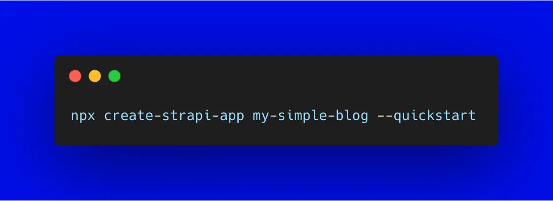 A screenshot with NPX quickstart setting