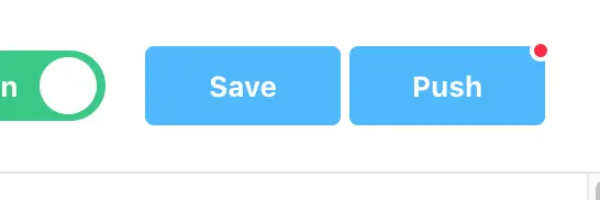A screenshot of github push icon in Apiary.