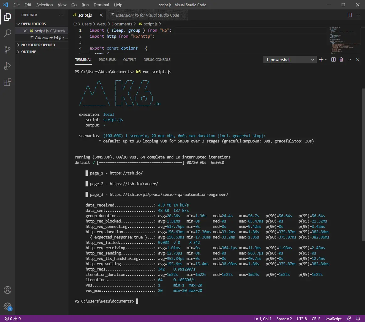 Accessing test results