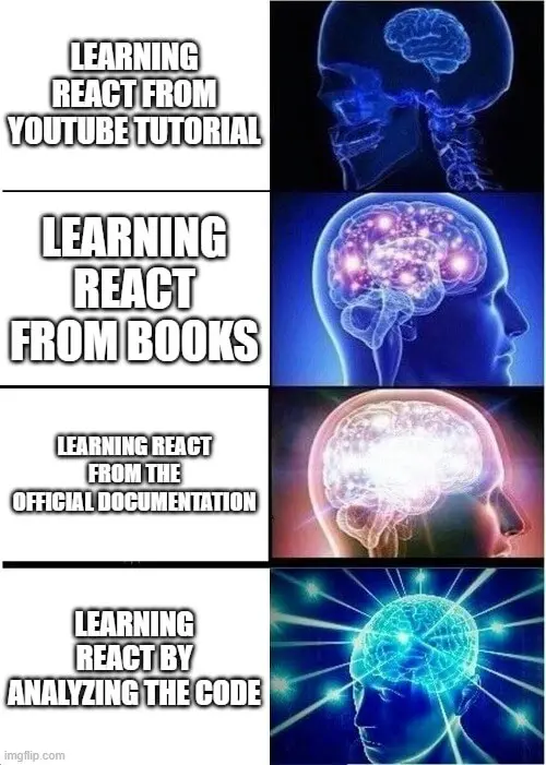 learning react meme