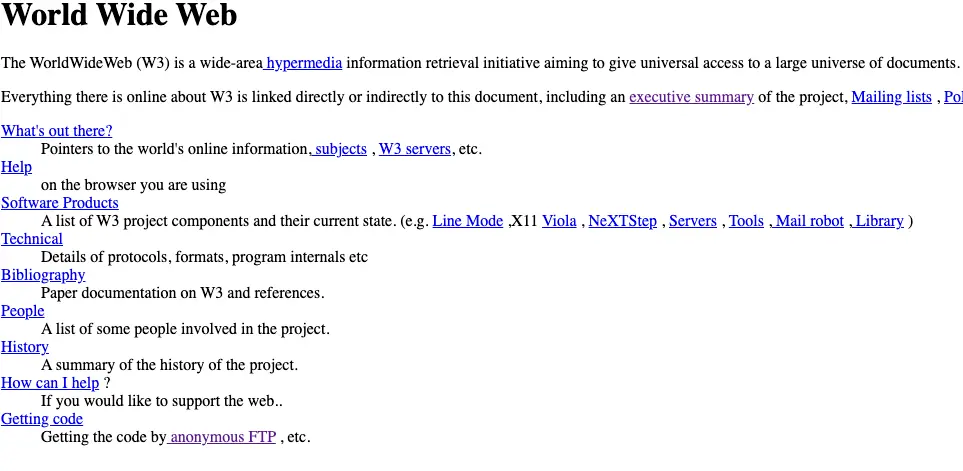 WWW - first website ever