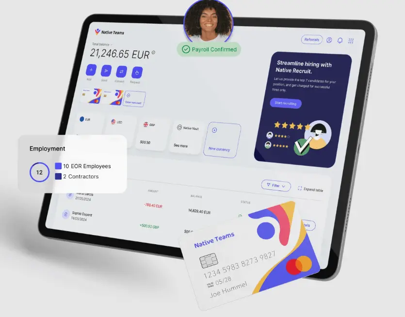 Native Teams' interface mockup