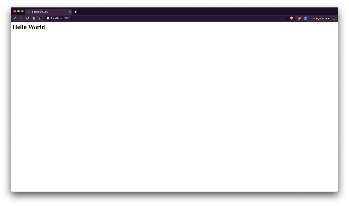 The Hello World message