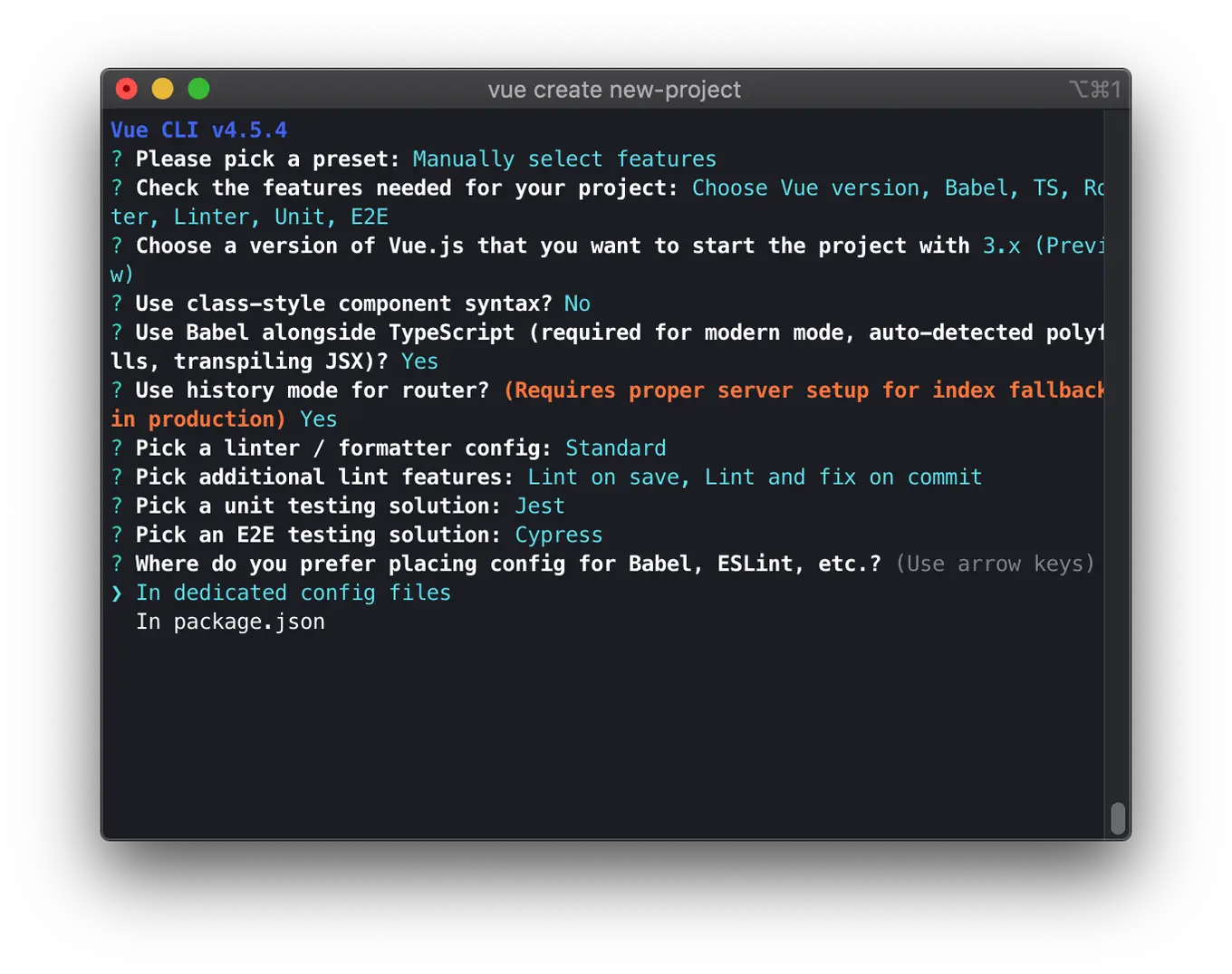 save config screenshot