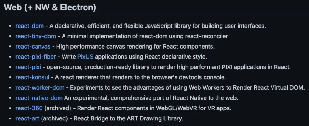 react renderer web + nw & electron