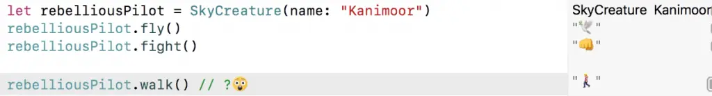 A screenshot with a fragment of a code (skycreature)
