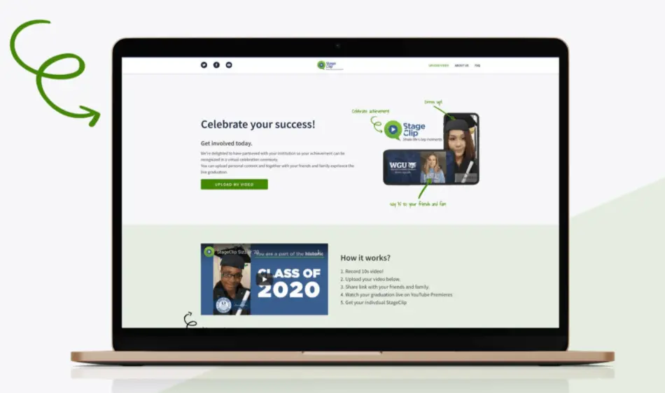 virtual graduation software user interface