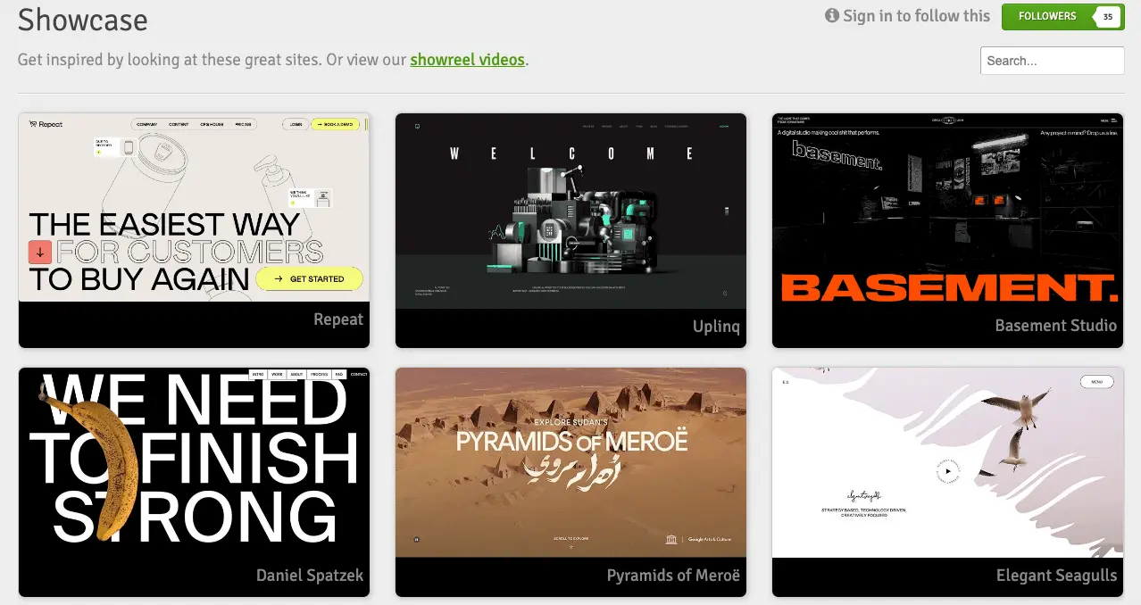 GSAP website with examples of GSAP-based animations