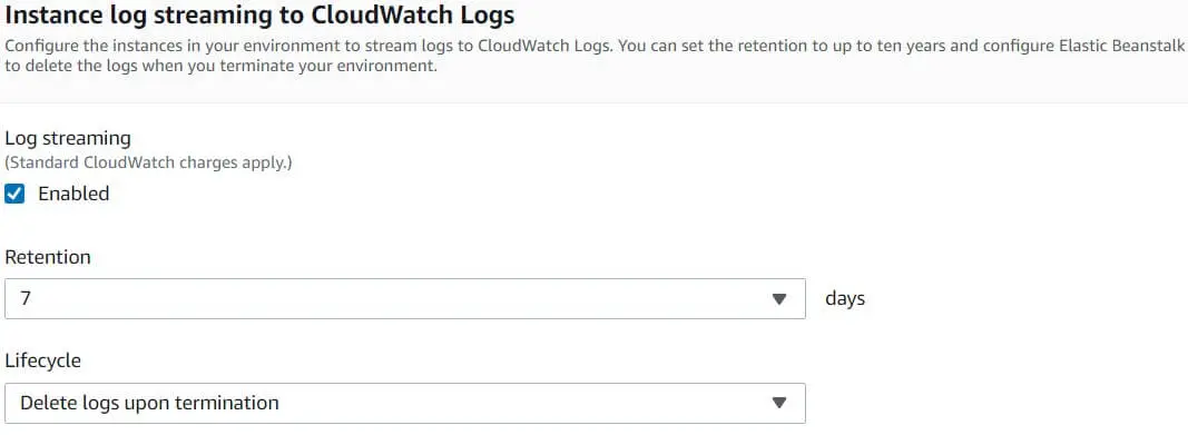 instance log streaming screenshot