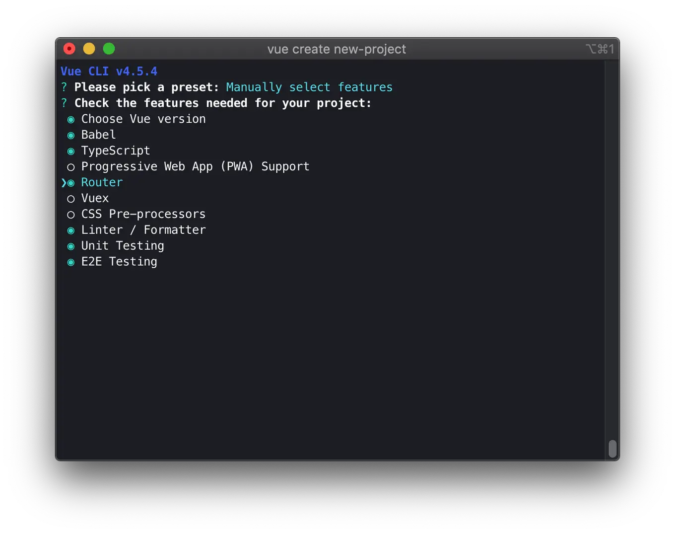 config options screenshot