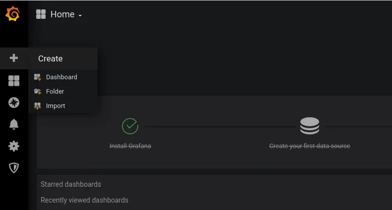Grafana dashboad screenshot