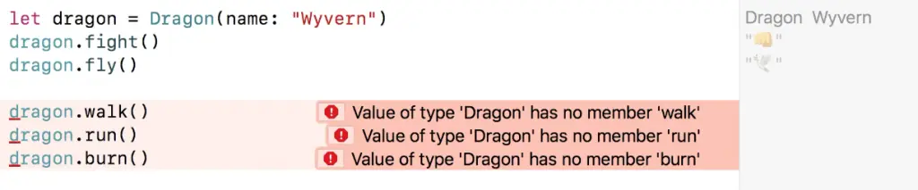 A screenshot with a fragment of a code (dragon)