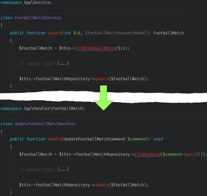 Second step – service handler conversion