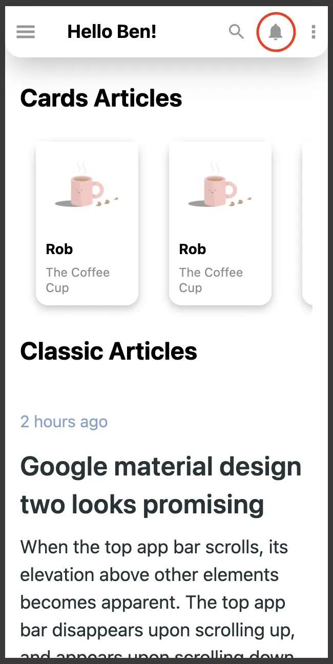 home with notifications mockup