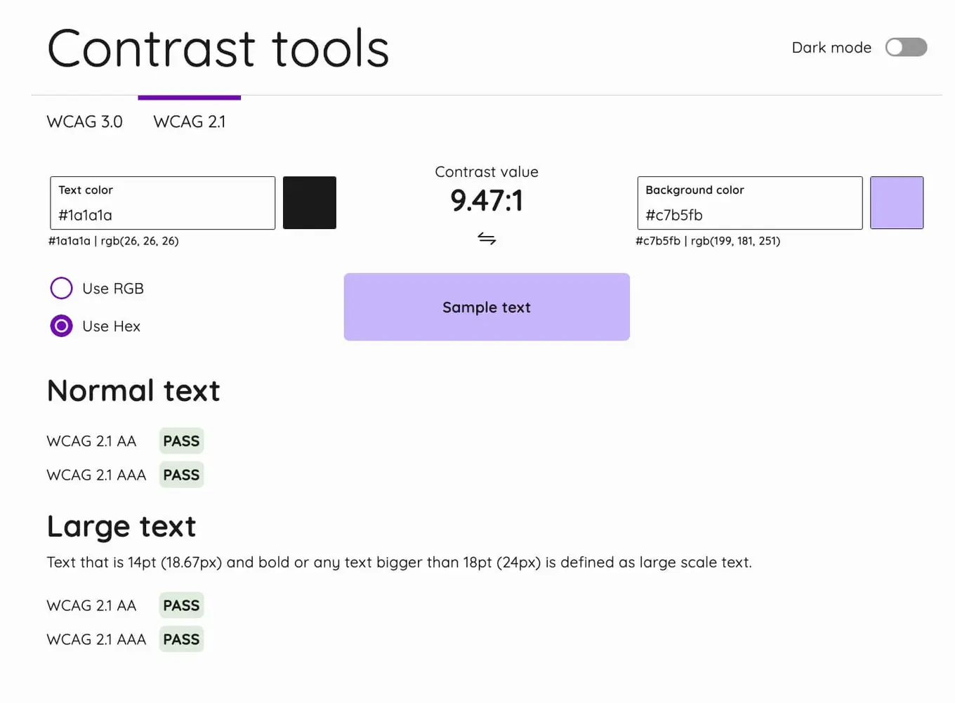 contrast tools - web pages accessibility viewer and accessibility checker for wcag 2.1