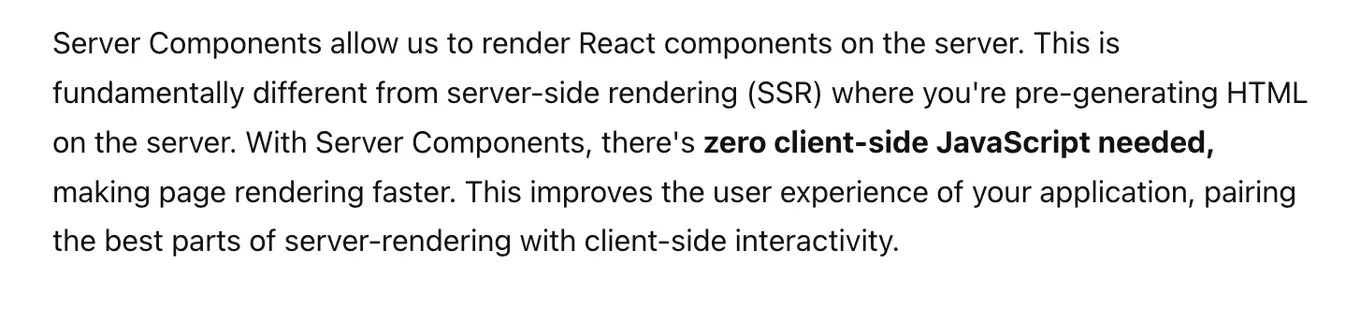 server components info