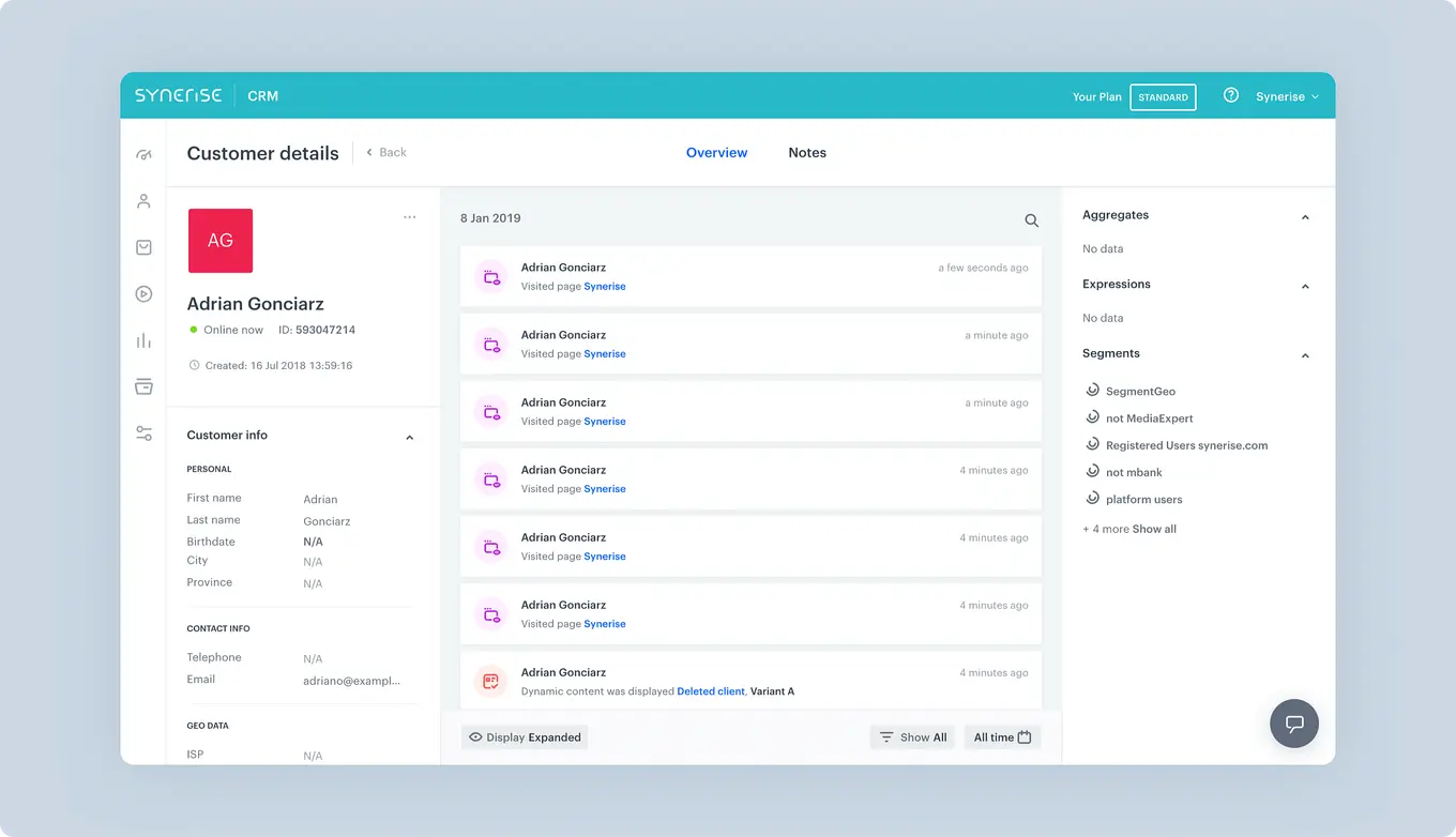 synerise case - example
