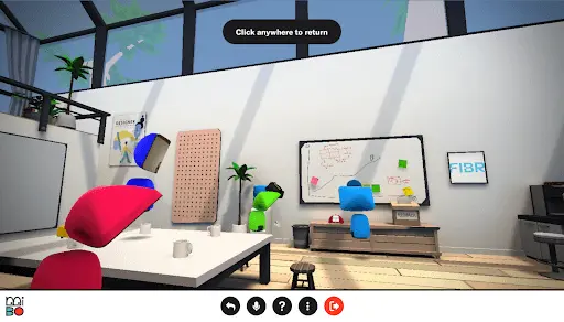 A shot from our “online office space”