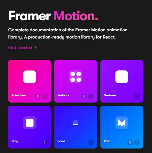 framer motion - web builder hardware accelerated animations, animate prop, initial prop, full api reference.