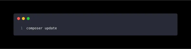 alt bash command: composer update