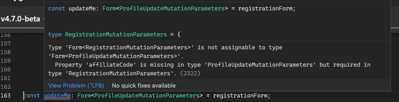 Error trigger screenshot