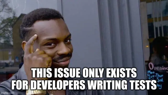 the issue only exists for des writing tests