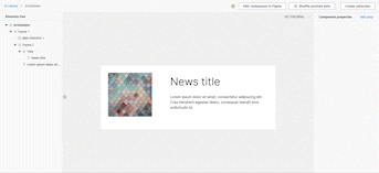 visual development environment: data model / data modeling page