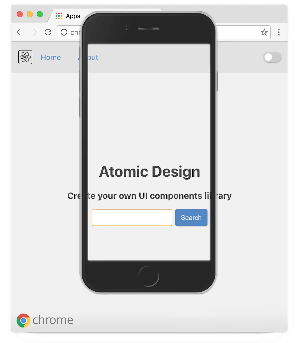 A screenshot for atomic design article