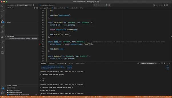 Visual Studio Code Typescript debugging 2