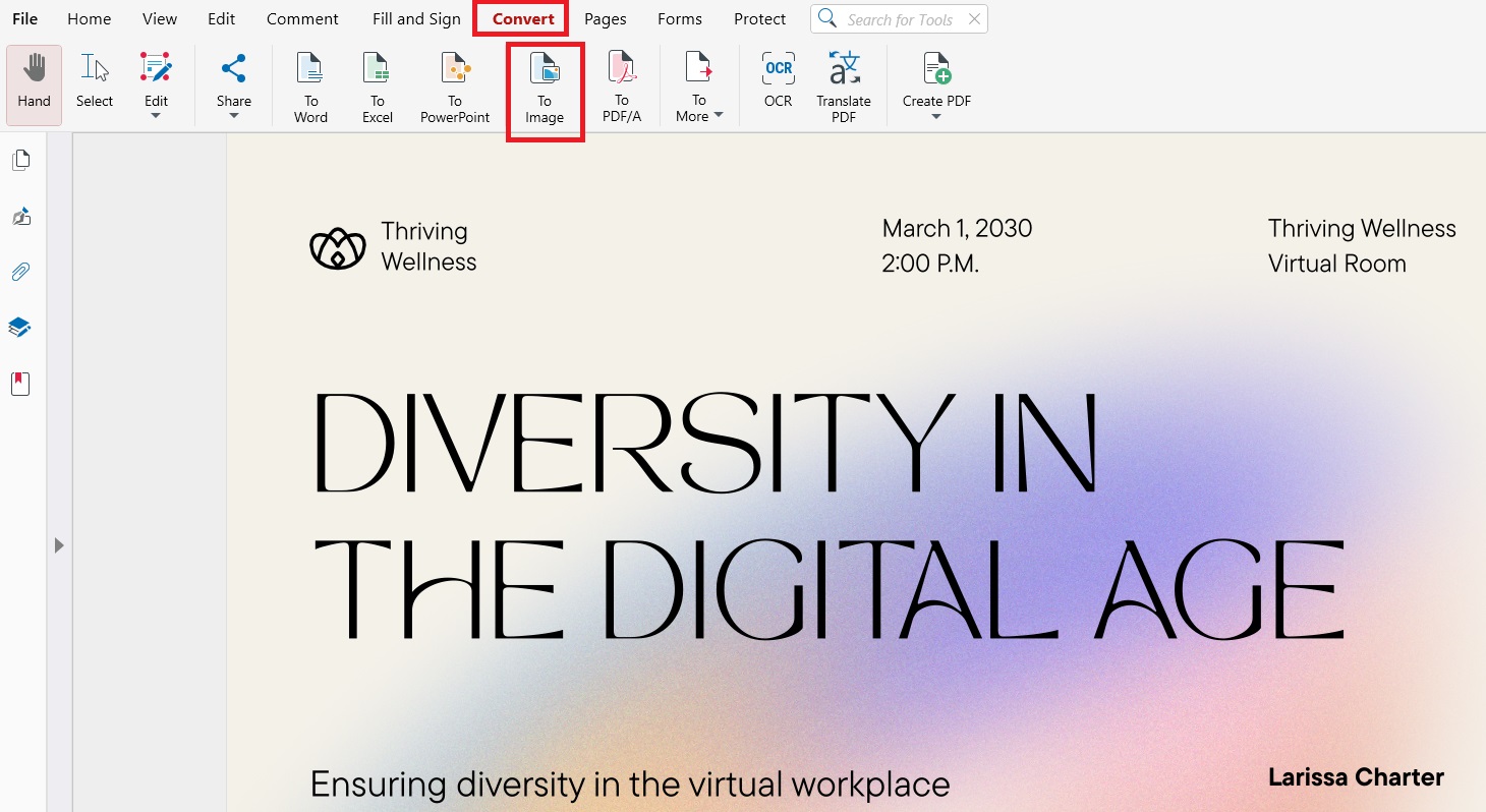 How to Convert PDF to Image Convert pdf to image in MobiPDF