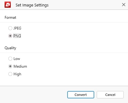 Convert PDF to image Choose how much PDF compression to apply.