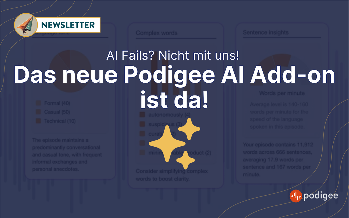 AI Fails? Nicht mit uns! Das neue Podigee AI Add-on ist da!