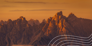 Photo of mountains during sunset