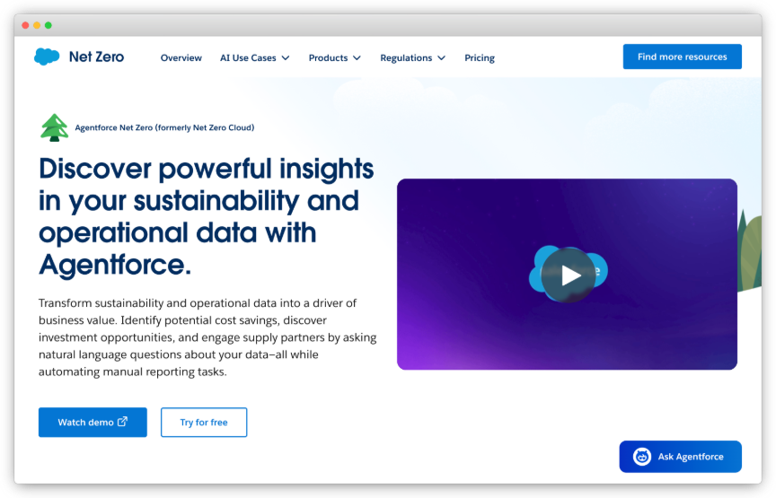 Salesforce Net Zero Cloud ‍