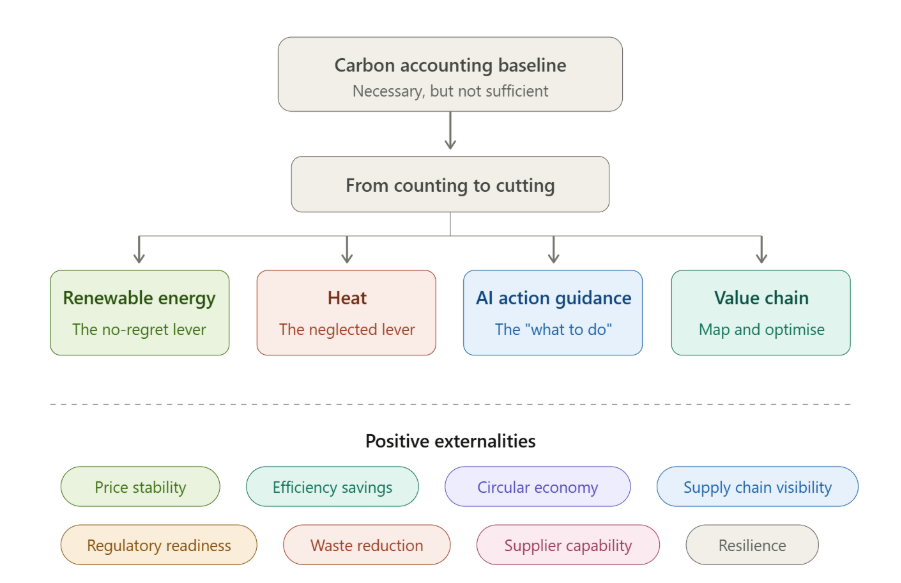 Decarbonization pathways flowchart
