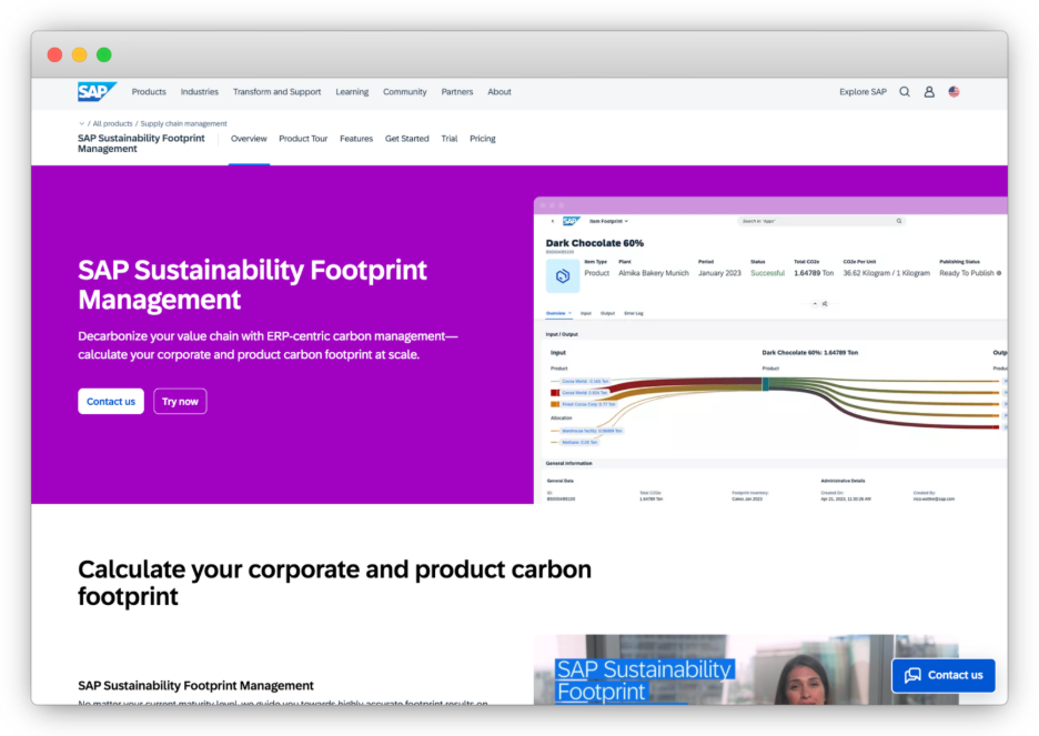 SAP Sust homepage