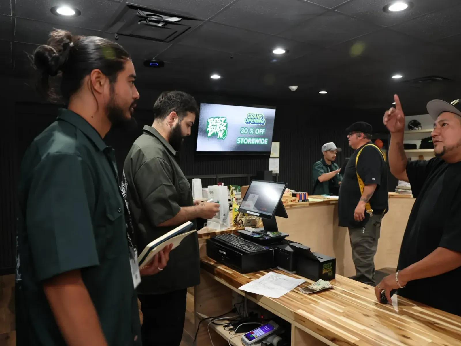 Budtenders at work behind the Best Budz NJ counter