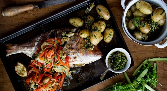 Cooked Snapper Meal