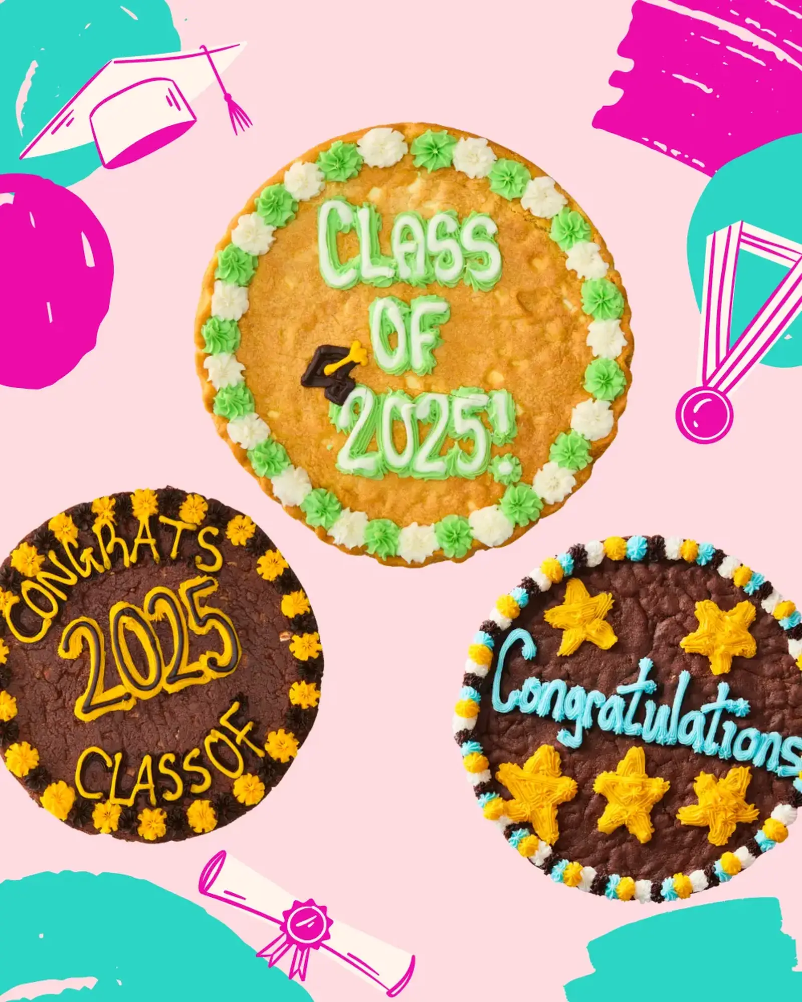 Millie's Cookies 'Class of 2025' congratulations cookies
