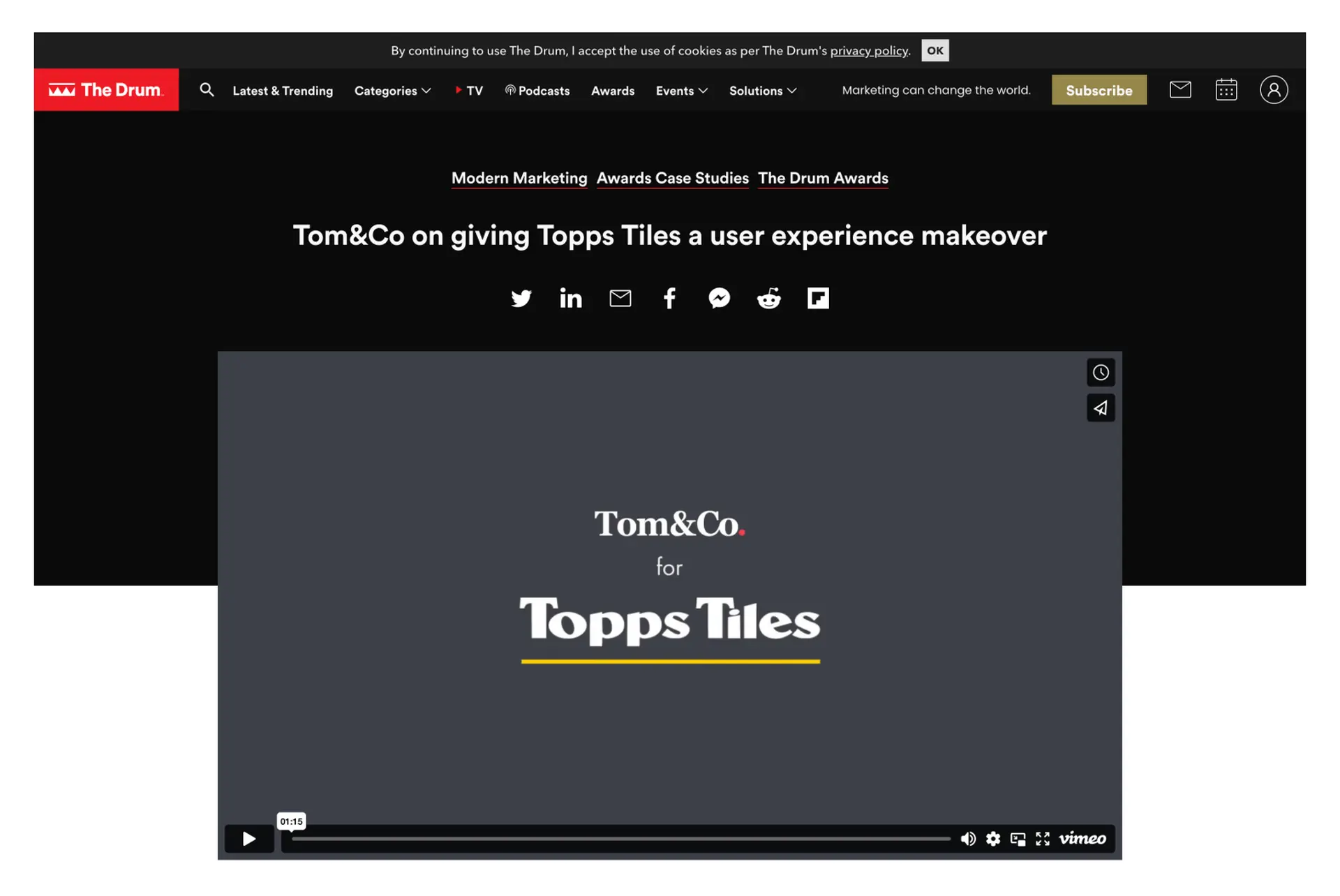 The Drum: giving Topps Tiles a user experience makeover