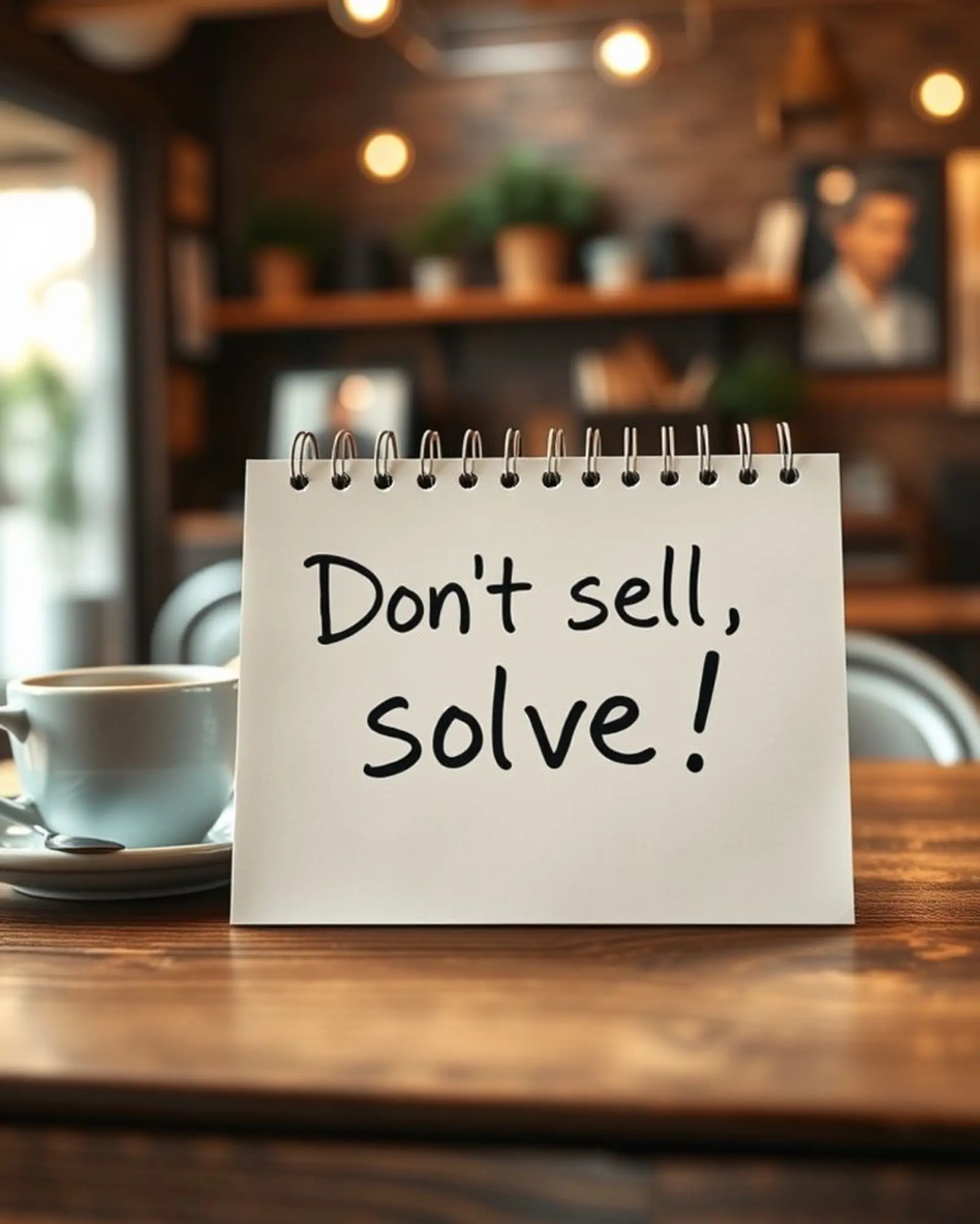 Don't sell, solve
