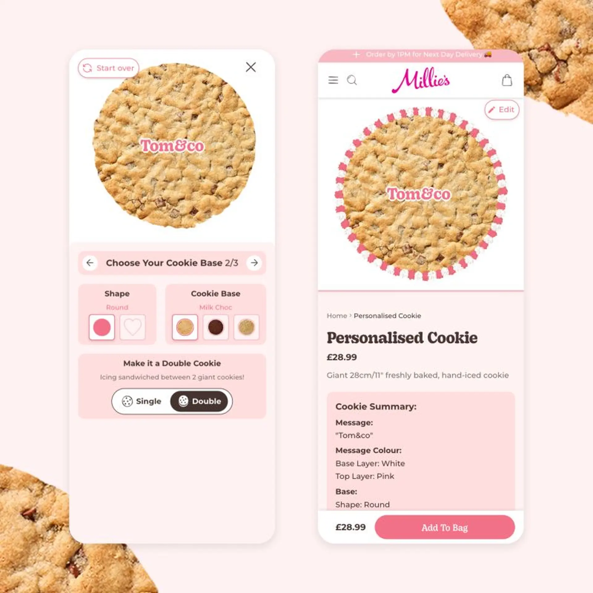 Millie's Cookies, redesigned from the ground up