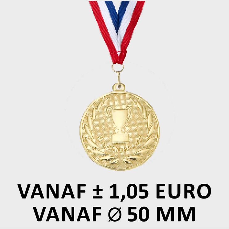 Gouden medailles met gratis lint