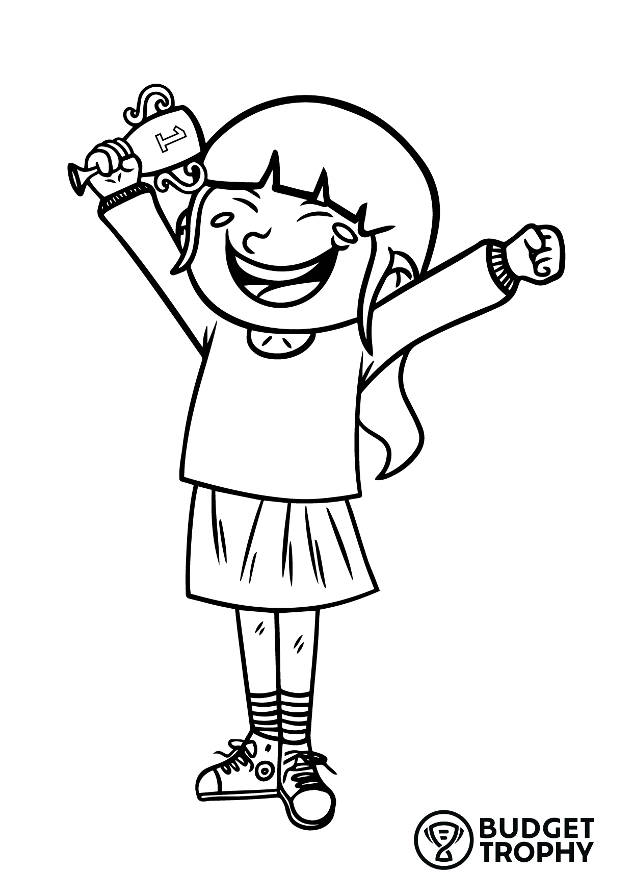 beker kleurplaat budgettrophy