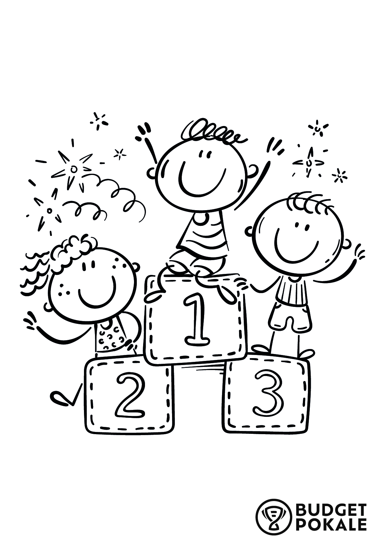 Malvorlagen für Medaillen und Pokale