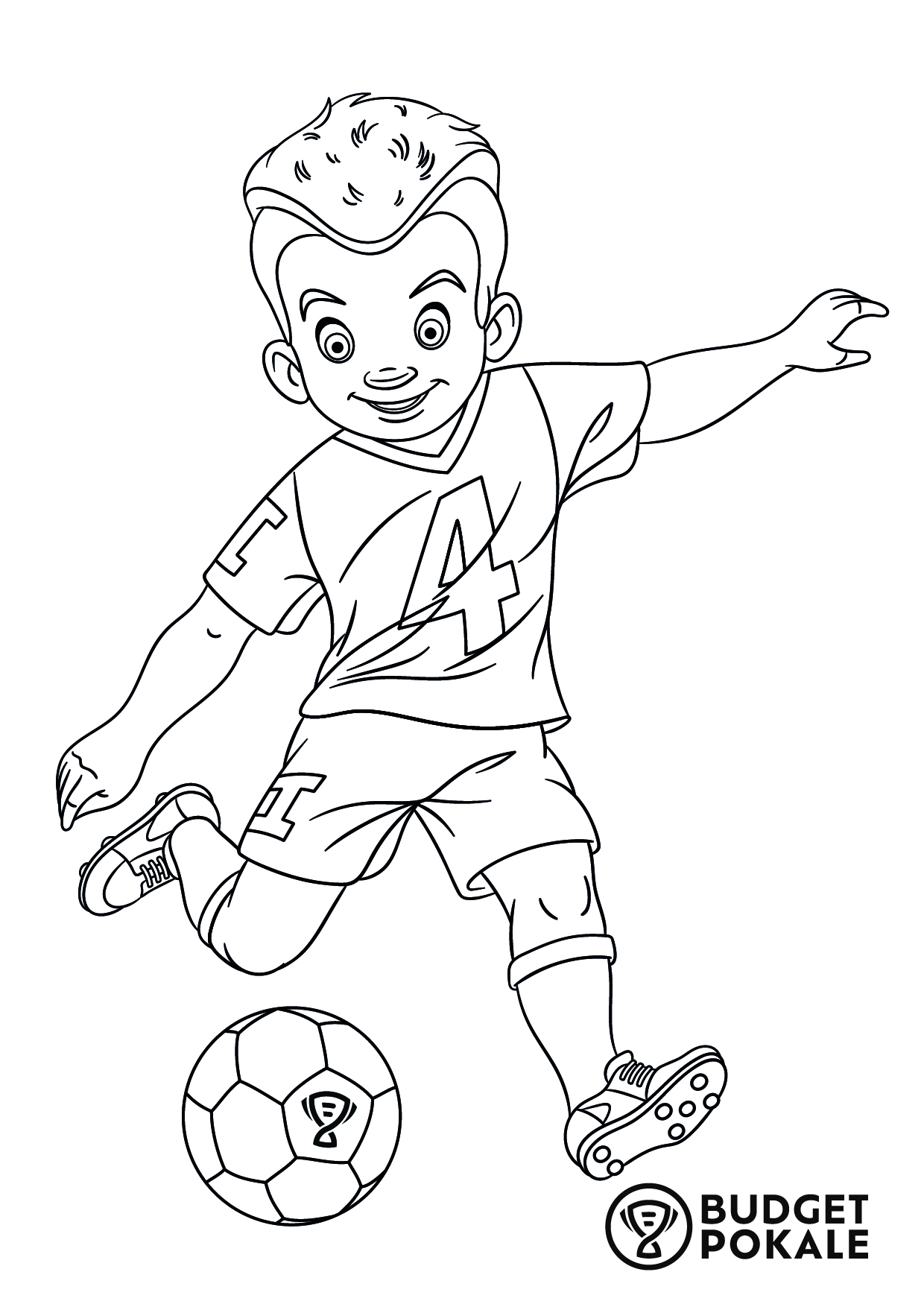 Fußball-Ausmalbilder Junge