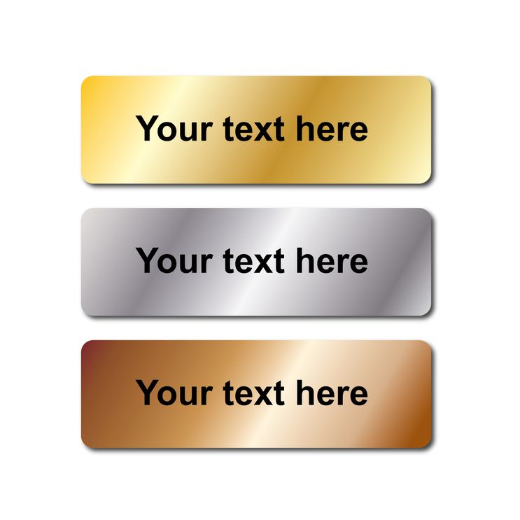 Text labels trophies