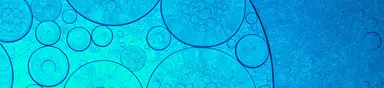 Abstract blue microscopic bubbles and liquid pattern.
