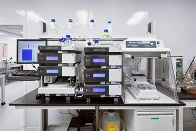 Analytical laboratory systems supporting nucleic acid chemistry, oligonucleotide synthesis development and quality control processes.